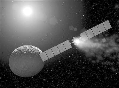 ?“黎明號”探測器繞谷神星運行。