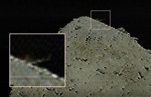 隼鳥2號(hào)下午4時(shí)才傳回的撞擊瞬間畫面 圖丨JAXA