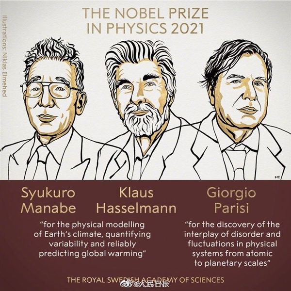 2021年諾貝爾物理學獎揭曉：3位科學家分享 6位華人科學家曾獲此殊榮  